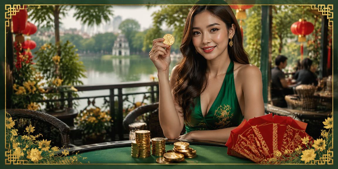 Không khí rút tiền thưởng và phong bao đỏ tại quán cà phê Hà Nội