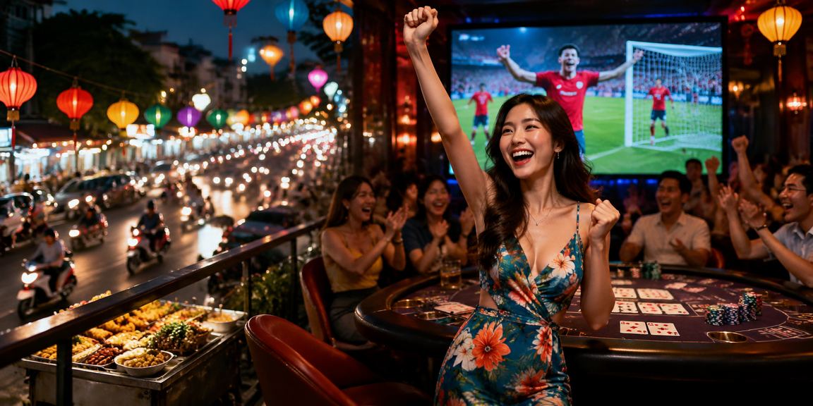 Sảnh trò chơi bài ban đêm tại TP.HCM – không khí night market