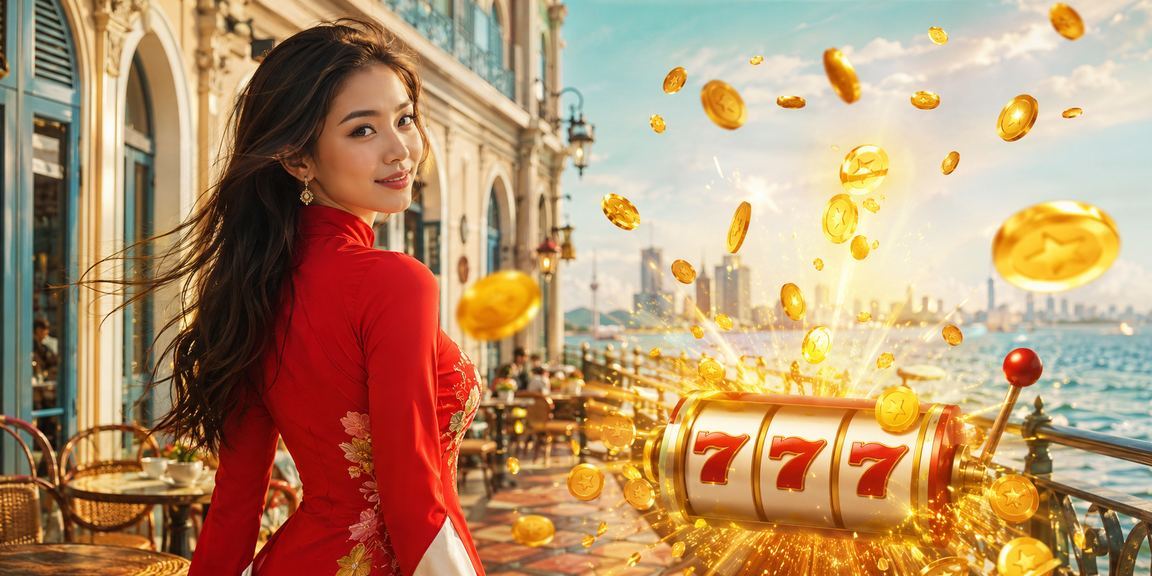 Phụ nữ mặc áo dài TP.HCM tham gia slot game trực tuyến trong không gian sang trọng