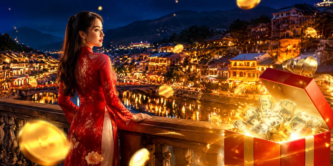 Người mặc áo dài tại Sapa sử dụng ứng dụng casino trên điện thoại